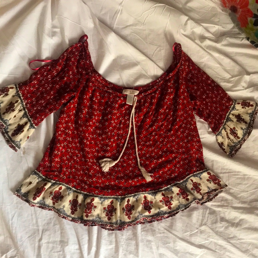 Bohemian flowy blouse